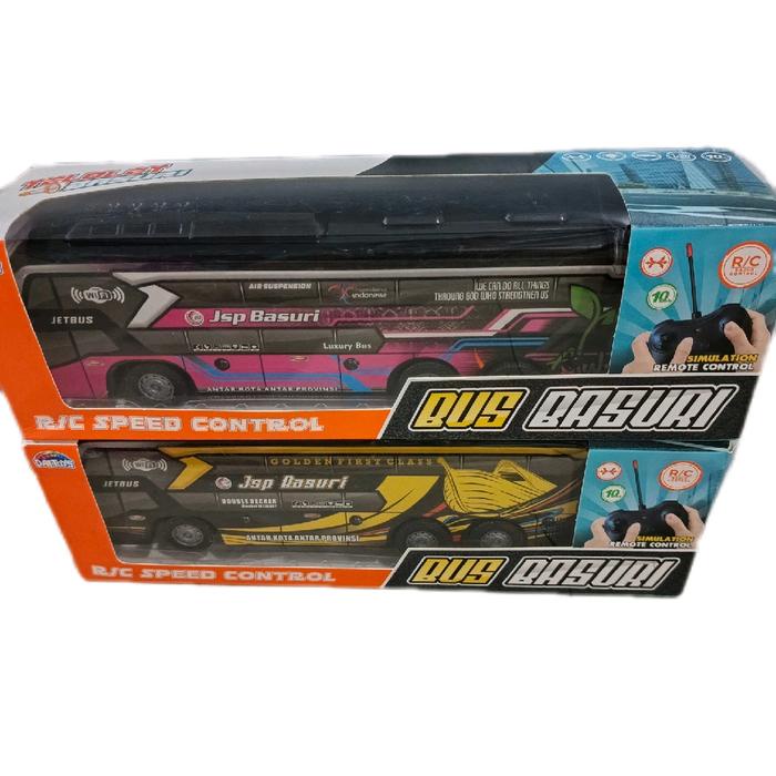 Toytopus Store - Mainan Rc Bus Basuri Telolet / Mainan Bus Remot Telolet Lampu & Musik Bis Basuri