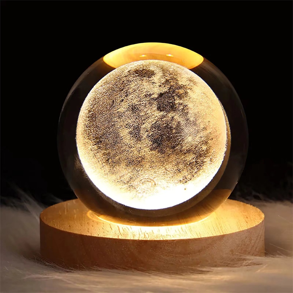 ALSHOP Terlaris Unique 3D Crystal Ball Lamp with Galaxy and