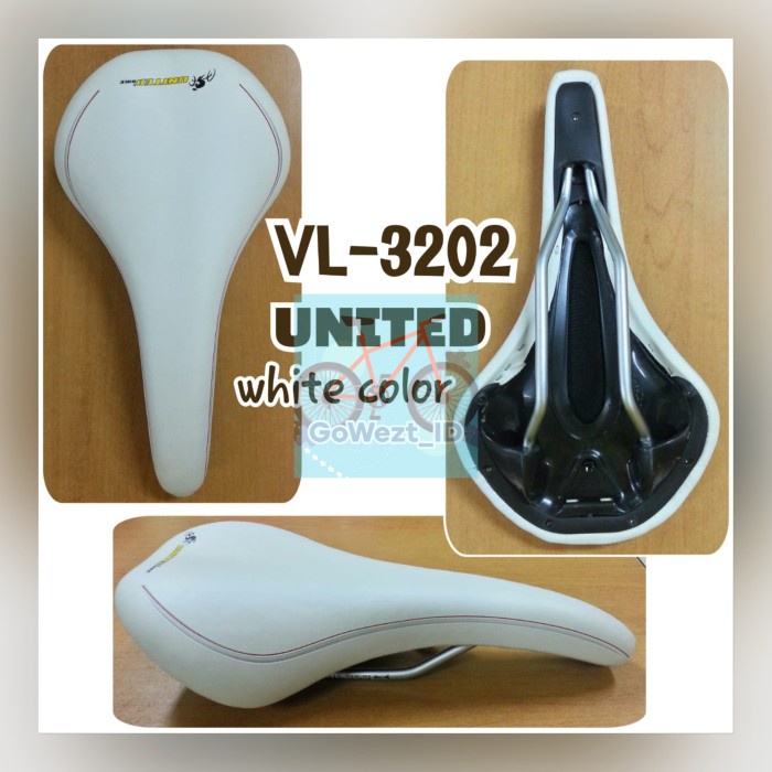 Sadel Saddle Jok Sepeda VL-3202 United Putih Roadbike Lipat Fixie MTB