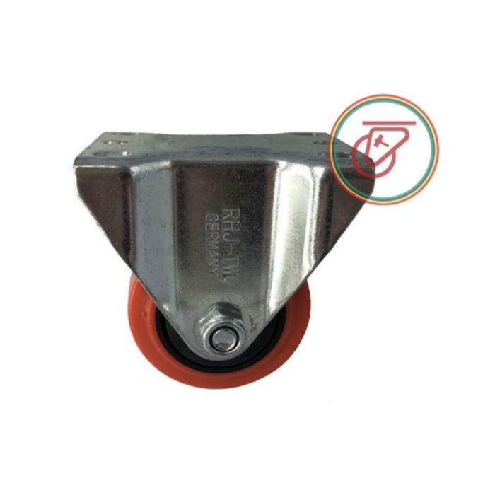 

Roda Caster Troli Trolly Pu Merah 4 Inch Mati ( Fixed ) Rhj