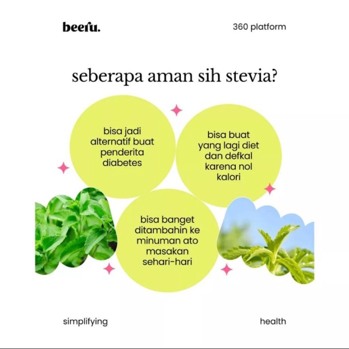 

Beeru sweetener 15ml - gula stevia cair dari daun stefia diet diabetes