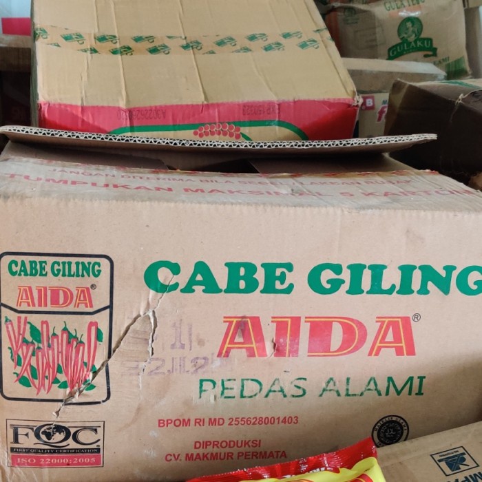 

Bubuk Cabai Cabe Aida Giling Halus 250 gr Serbaguna Pedas Alami