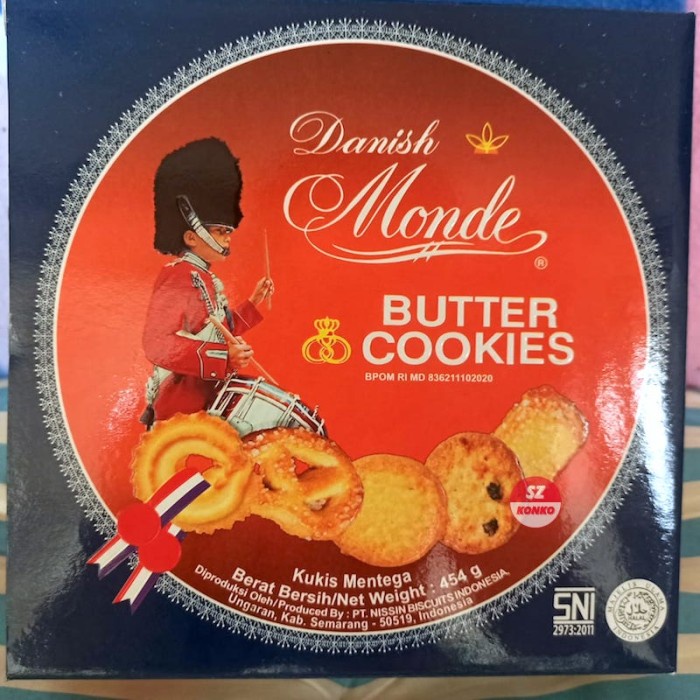

MONDE Butter Cookies 454 gr - Biskuit Kaleng Blue Shell 454g