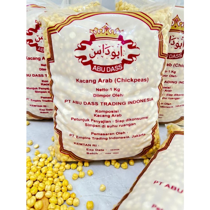 

Kacang Arab Humus Chickpeas Roasted Sudah Matang Oleh Oleh Haji dan Umrah