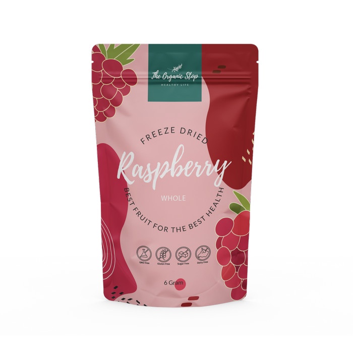 

TheOrganicStop Freeze Dried Raspberry Snack Sehat Buah Asli 6 gram