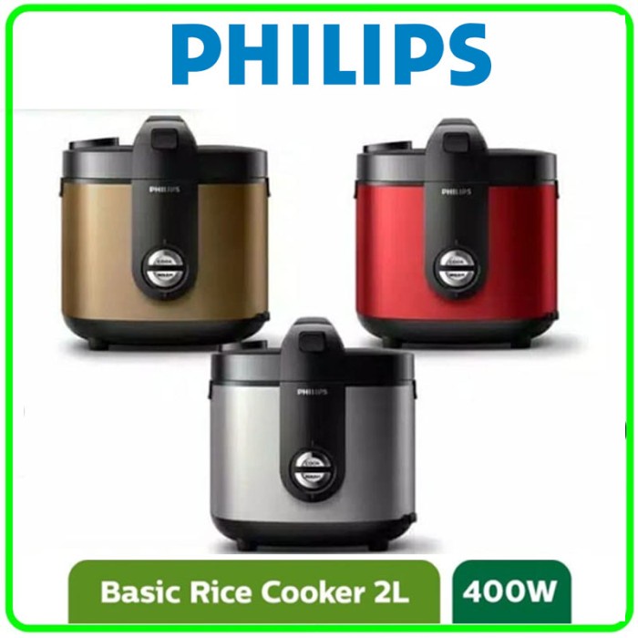 PHILIPS HD3128/33 Rice Cooker 3in1 Kapasitas 2 Liter - SILVER