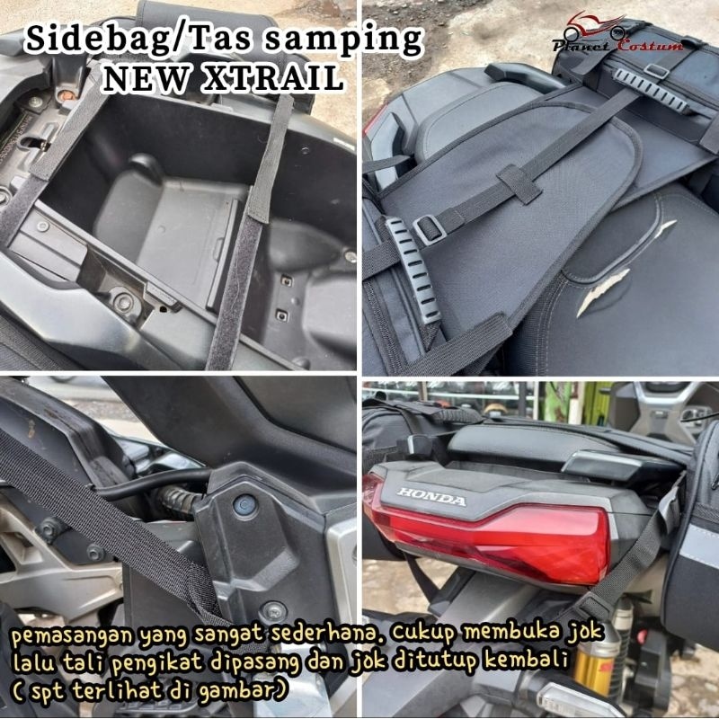 NEW XTRAIL sidebag tas samping motor helm half face tas bagasi PCX NMAX Vario scoopy dll