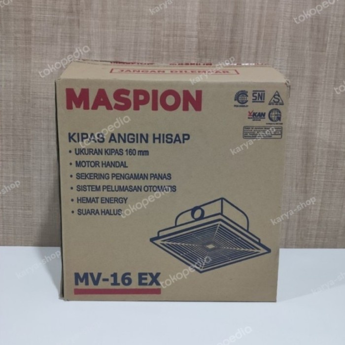 EXHAUST FAN PLAFON MASPION MV-16 EX HEXOS/HEKSOS PLAFON 6" CEROBONG