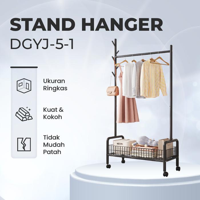 New Arrival Gudang Dtg Stand Hanger Besi Rak Penyimpanan Multifungsi Baju Tas Sepatu Jemuran Baju