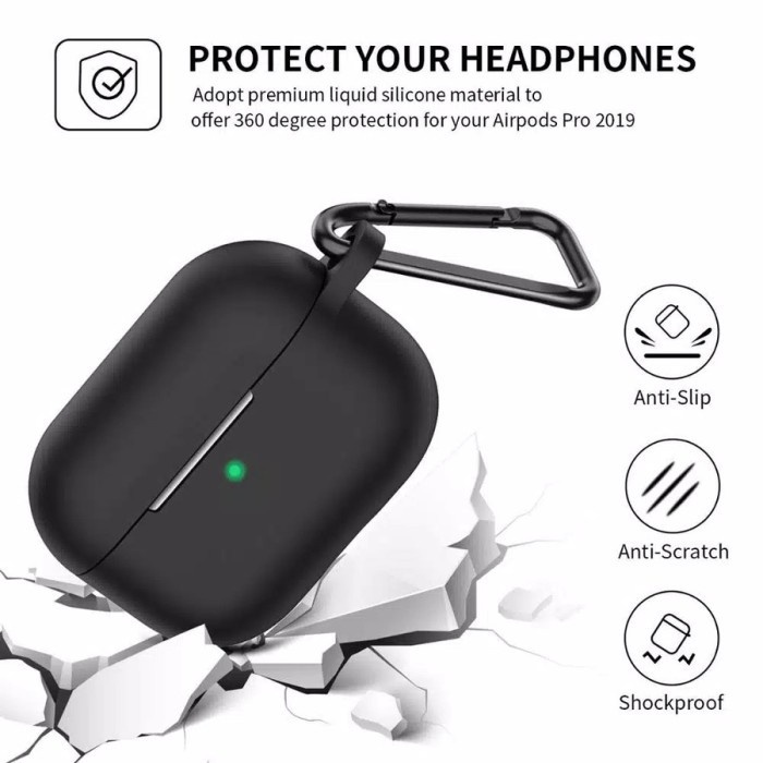 (BestSeller) Soft Case Silikon TWS AirPods Pro 3 & Inpods 13 Pro + carabiner