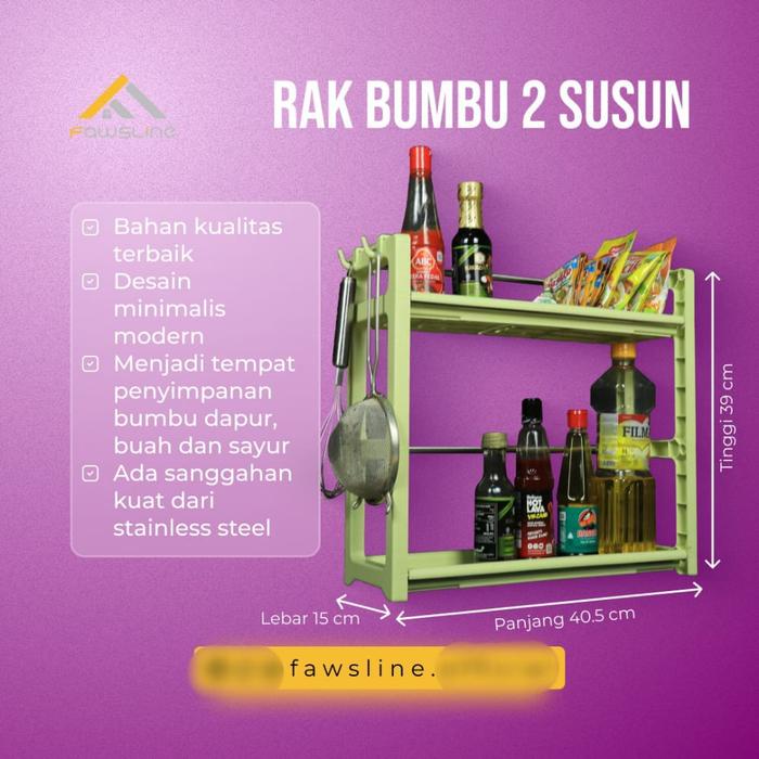 {{ Rak Bumbu Mini Fawsline // Rak Bumbu Minimalis Ready }}