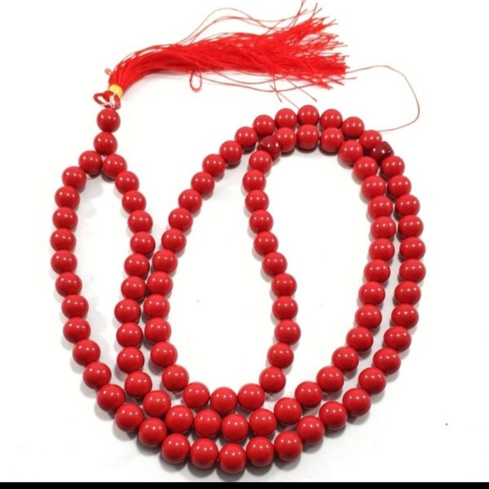 TERBARU Tasbih Batu Red Marjan Asli 99Butir 8mm