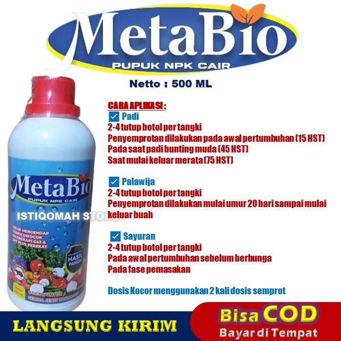 Pupuk Padi Saat Bunting METABIO isi 500ML Pupuk NPK Cair Padi Saat Berbunga - Pupuk Semprot Untuk