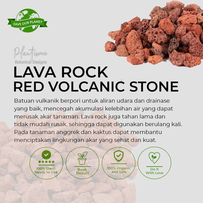 Volcanic Stone Lava Rock Media Tanam Porous Humidity Root Growth