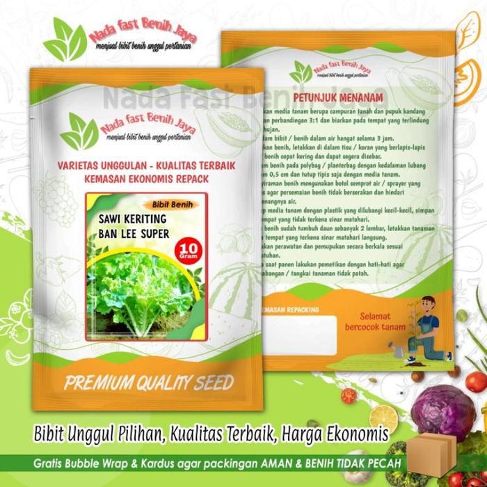 10 Gram benih sawi keriting super / bibit sawi keriting