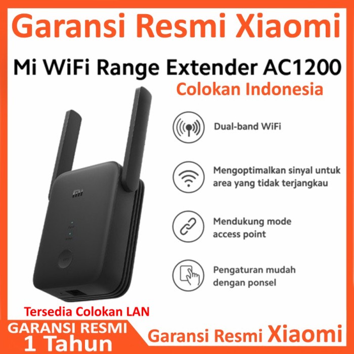 Mi Wifi Range Extender Ac1200 Xiaomi Repeater Penguat Sinyal Ac 1200