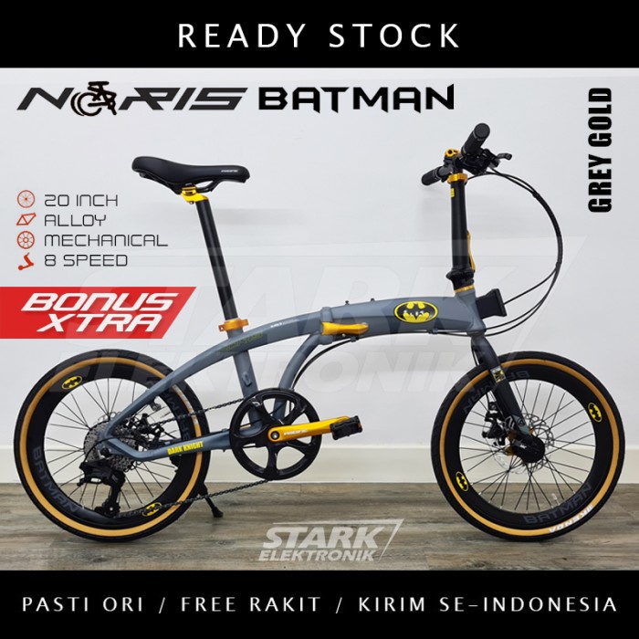 Paling Baik Pacific Noris Batman 20" Sepeda Lipat Ready