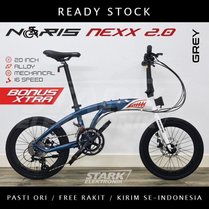 Murah Pacific Noris Nexx 2.0 (2X8 Speed) Sepeda Lipat Folding Bike