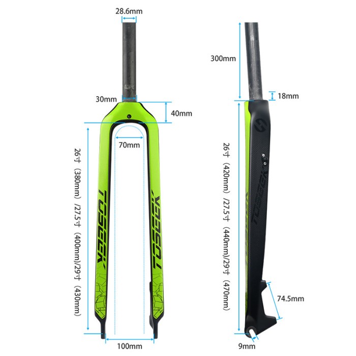 Termurah Fork Rigid Carbon Toseek 29 Inch 700C Mtb Bisa Hybrid