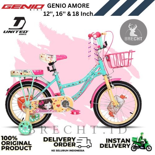 Sepeda CTB Anak Mini Perempuan Genio UNITED AMORE 12''16''18'' Inch Kode 1183
