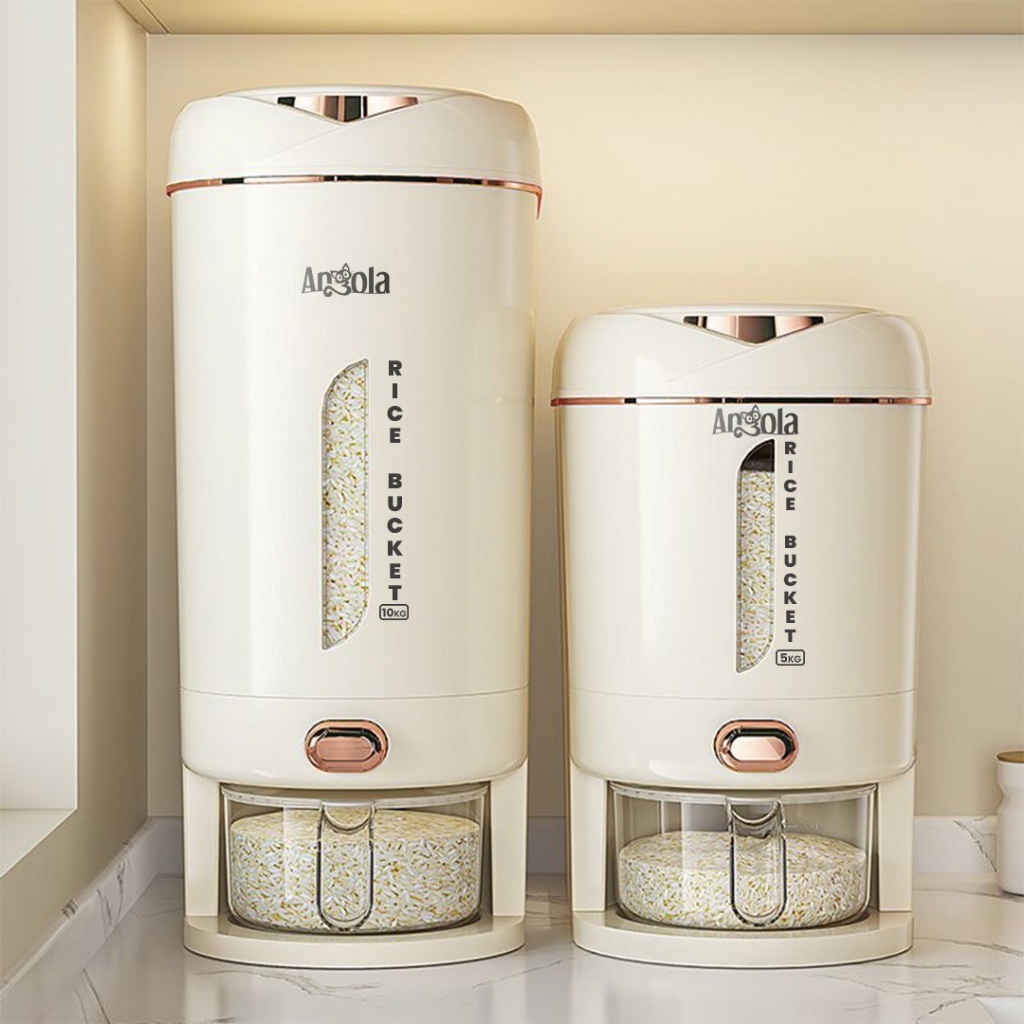 NEW PROMO DISCOUNT 50RB! LIVING MALL Dispenser Beras Tempat Penyimpanan Beras Otomatis 5-10KG