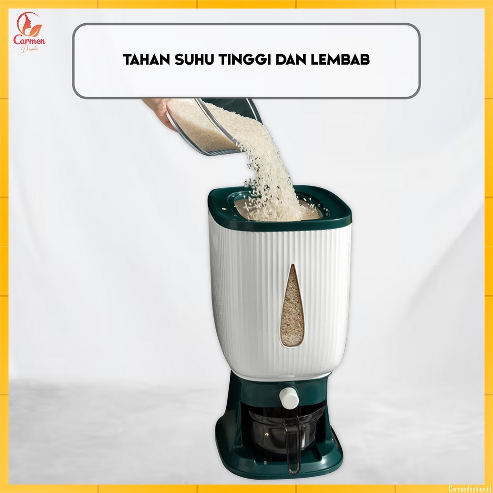 PENAWARAN SPESIAL Tempat Penyimpanan Beras 10Kg / Wadah Beras 10Kg Estetik / Dispenser Beras