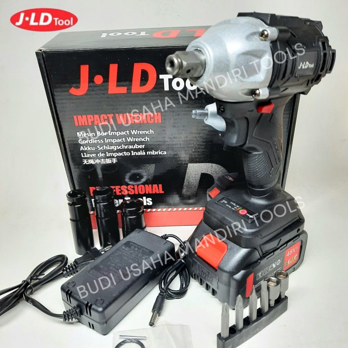 Cordless Impact Wrench 48V Brushless Jld 48S Mesin Pengencang Baut Jld