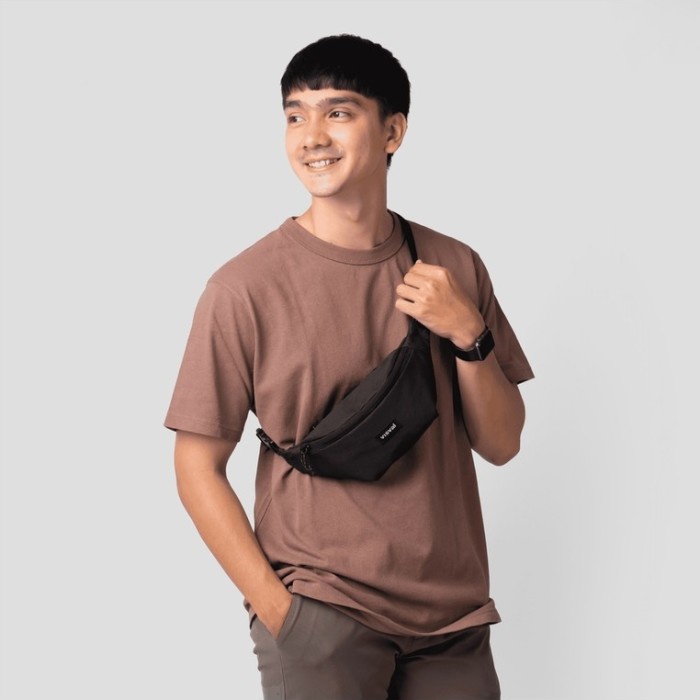 Visval Waist Bag Erga - Visval - Black - Tas Pinggang Original