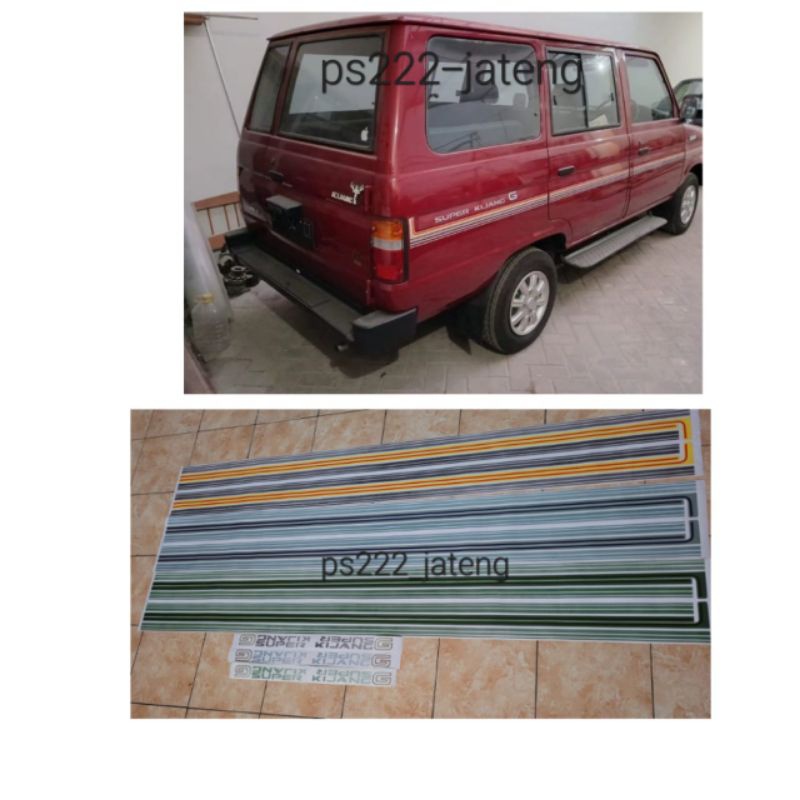 Sticker stiker list body super kijang g 1.5 long short / stiker kijang super g 1.5 lama