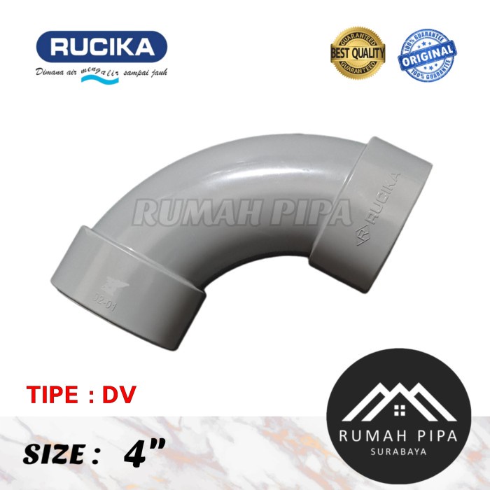 Long Elbow 4" DV / Large Radius Elbow 4" DV - RUCIKA