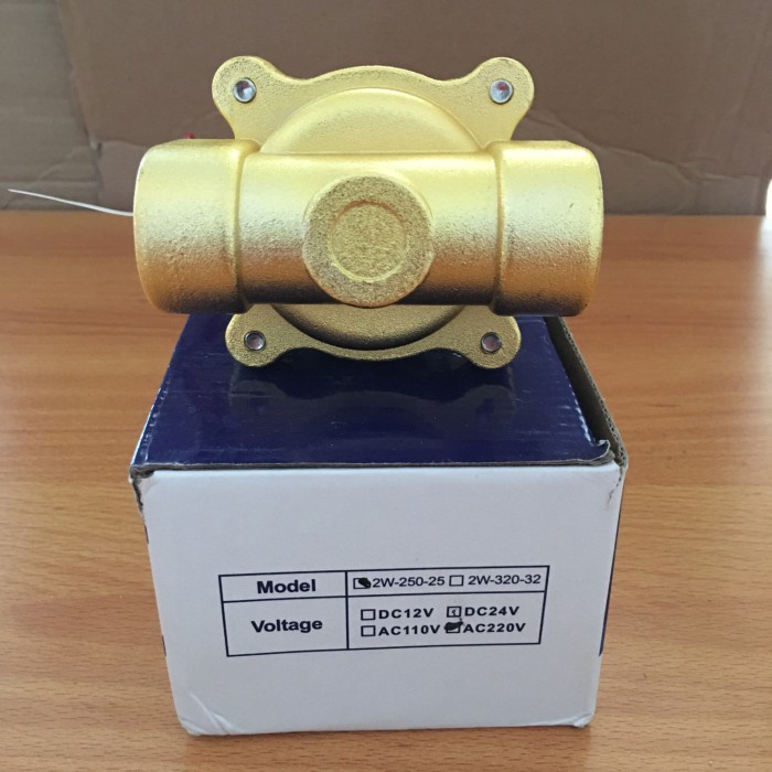 SOLENOID VALVE 2W-250-25 220V 1 INC KRAN WATER DN25 2W 250 25 UW-25 1"
