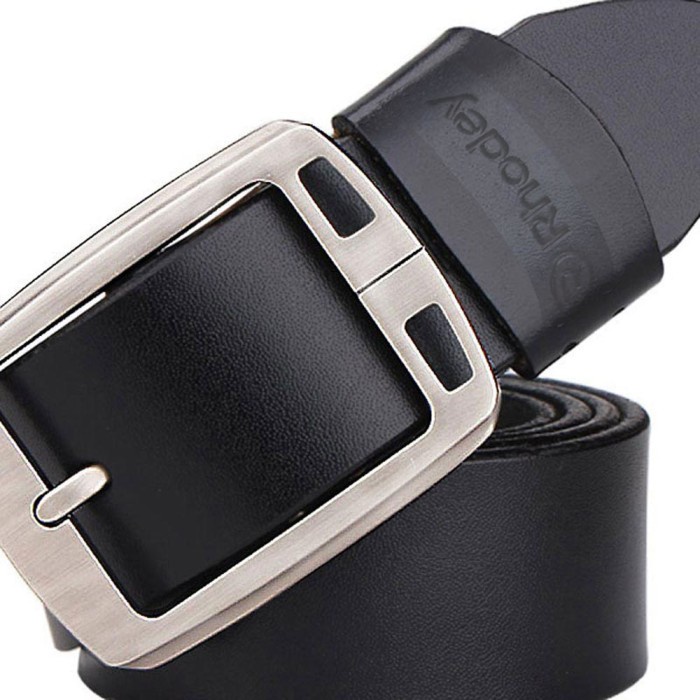 *TOP* TALI IKAT PINGGANG KULIT STYLE KOREA IKAT PINGGANG PRIA B1033 BLACK