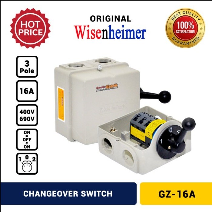 Change Over Switch 3P 16A Wisenheimer COS Ohm Saklar Genset 16 A ORI