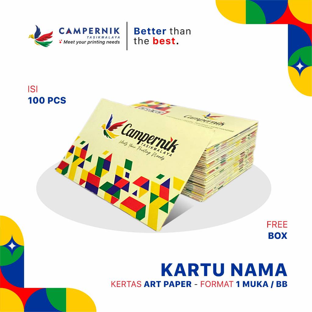 

KARTU NAMA MURAH Free Desain Dan Box 100 PCS/BOK