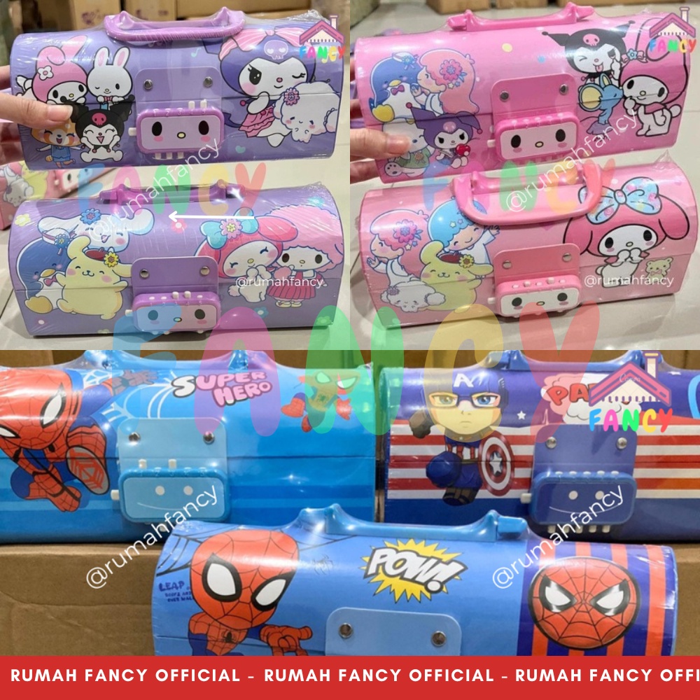 

[FREE DUS + BUBBLEWRAP] Tempat Pensil Dus TEBAL Model Tas Kunci Password D 3051 Motif SNR Melodi