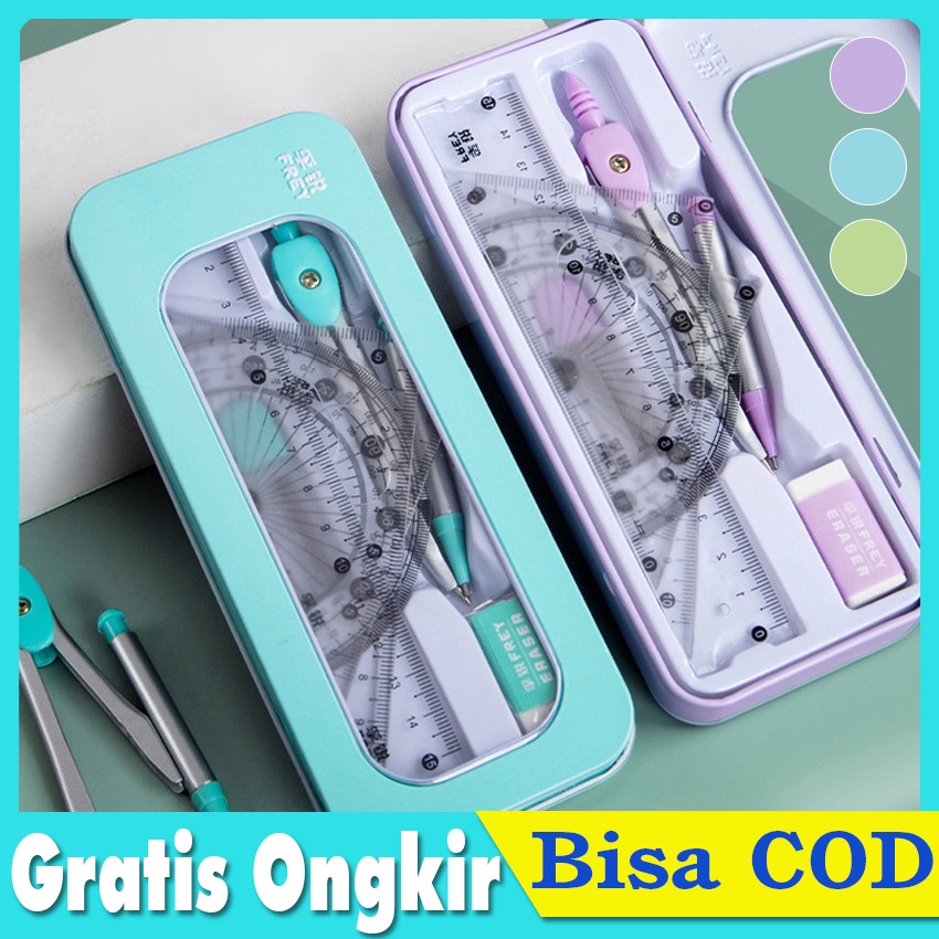 

Kompas Set 8in1 Matematika Set Penggaris Set Jangka Set Compass Set Math Set Pensil Murah Bonus