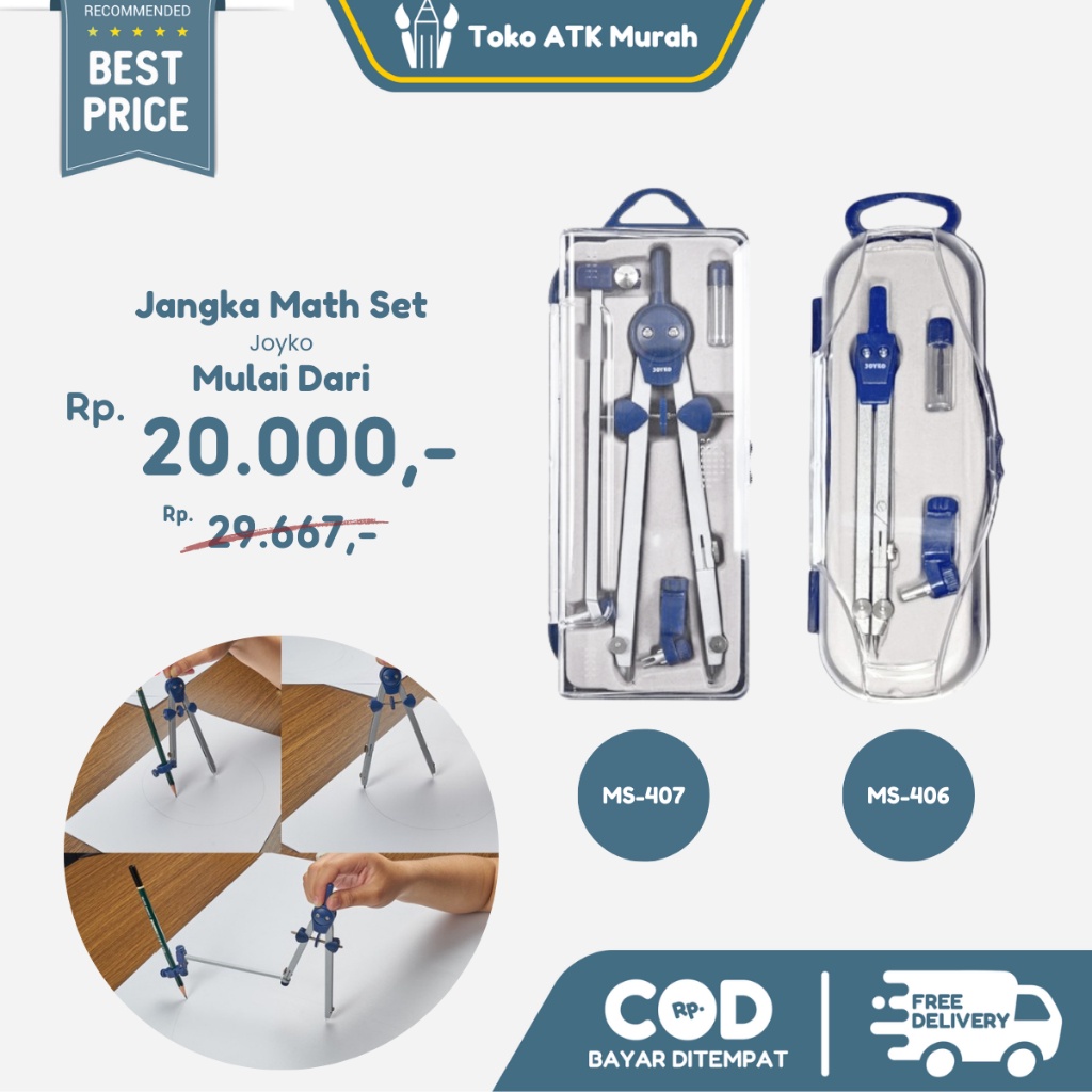 

Jangka Joyko MS-406 / MS-407 Math Set Jangka Matematika