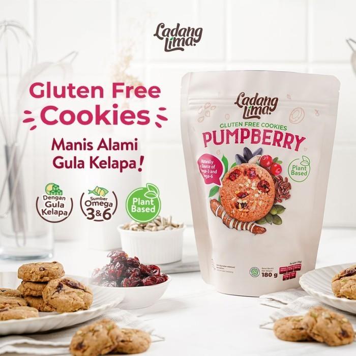 

terbaru !!! pumpberry 500g - ladang lima cookies gluten free food healthy snack bebas susu cemilan