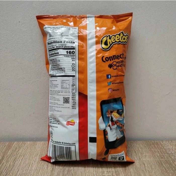 

terbaru !!! cheetos crunchy real cheese 8oz - snack cheetoz cheddar usa 226gr ready
