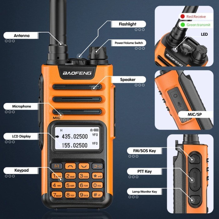 Terlaris Ht Walkie Talkie Baofeng Uv-13 Pro Walkie Talkie Original Jarak Jauh