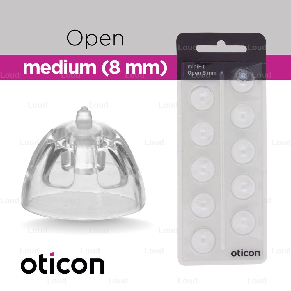 Hearing Aid Domes For Oticon Hearing Aid Replacements Oticon Minifit Open Domes 8Mm/10 Mm(Open