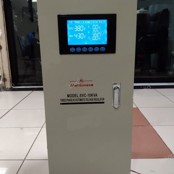 STAVOLT MATSUNAGA SVC-10KVA THREE PHASE - STABILIZER LISTRIK 10000WATT
