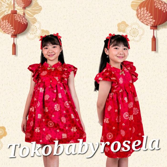 TERBARU BAJU COUPLE CHEONGSAM IMLEK ANAK LAKI LAKI DAN PEREMPUAN PREMIUM