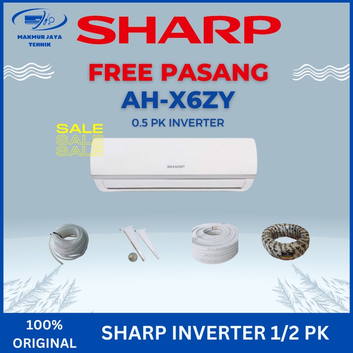 AC SHARP 1/2 PK INVERTER X6ZY + PASANG