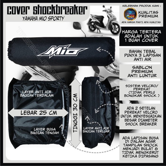 SARUNG PELINDUNG COVER SOKBREKER SHOCK BREAKER BELAKANG MOTOR MIO