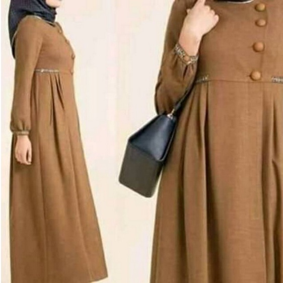 PROMO / Gamis PEMDA PNS PDH Khaki seragam kerja pdl TOYOBO busui baju simple ASN jumbo polos Ori