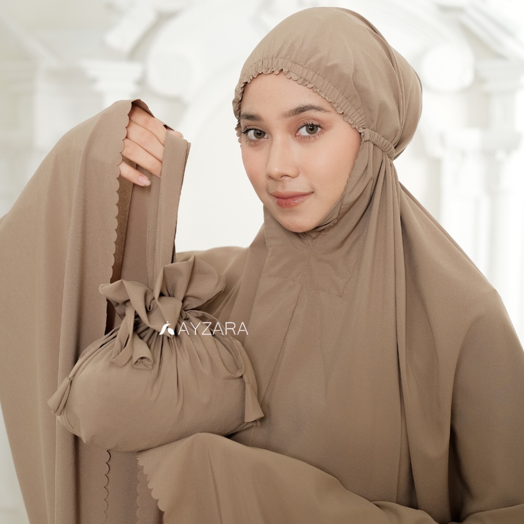 PROMO / AYZARA - Mukena Dewasa Lite Polos Ataya Series