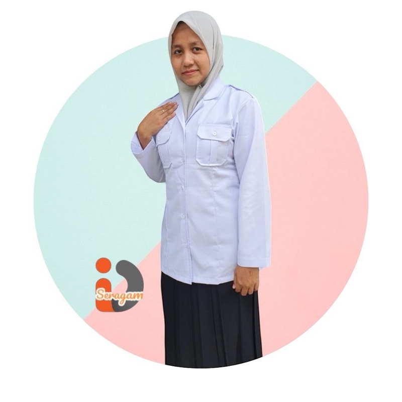 PROMO / ( TERLARIS ) PDH / Baju Dinas Putih wanita Baju Putih PNS/ASN, Guru, PPL, PDH, Perawat,