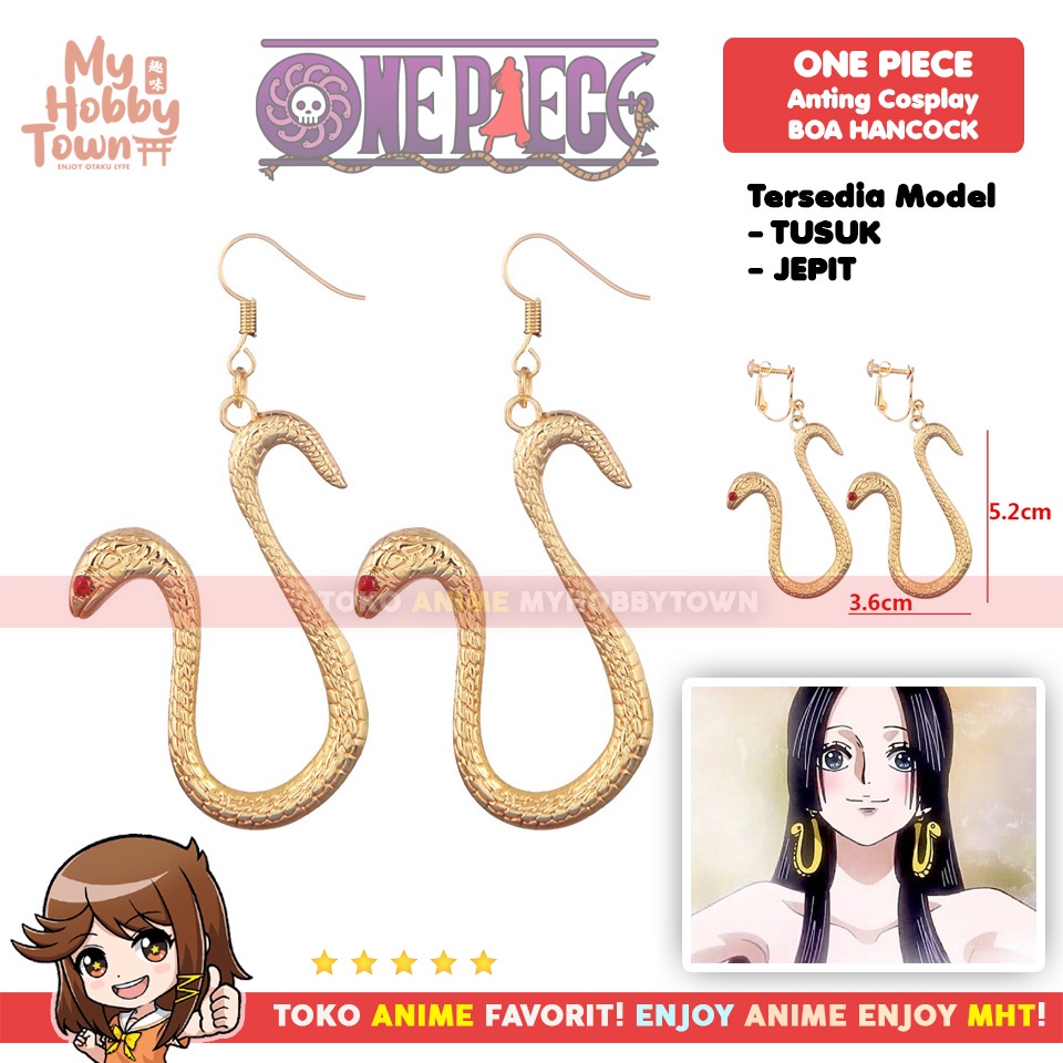 JelitaFash- Anting Anime One Piece Boa Hancock Cosplay