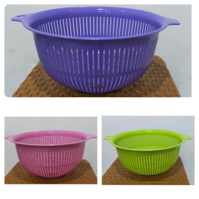 TERBARU Baskom Saringan Plastik / Saringan Buah Sayur / Keranjang Cucian Buah